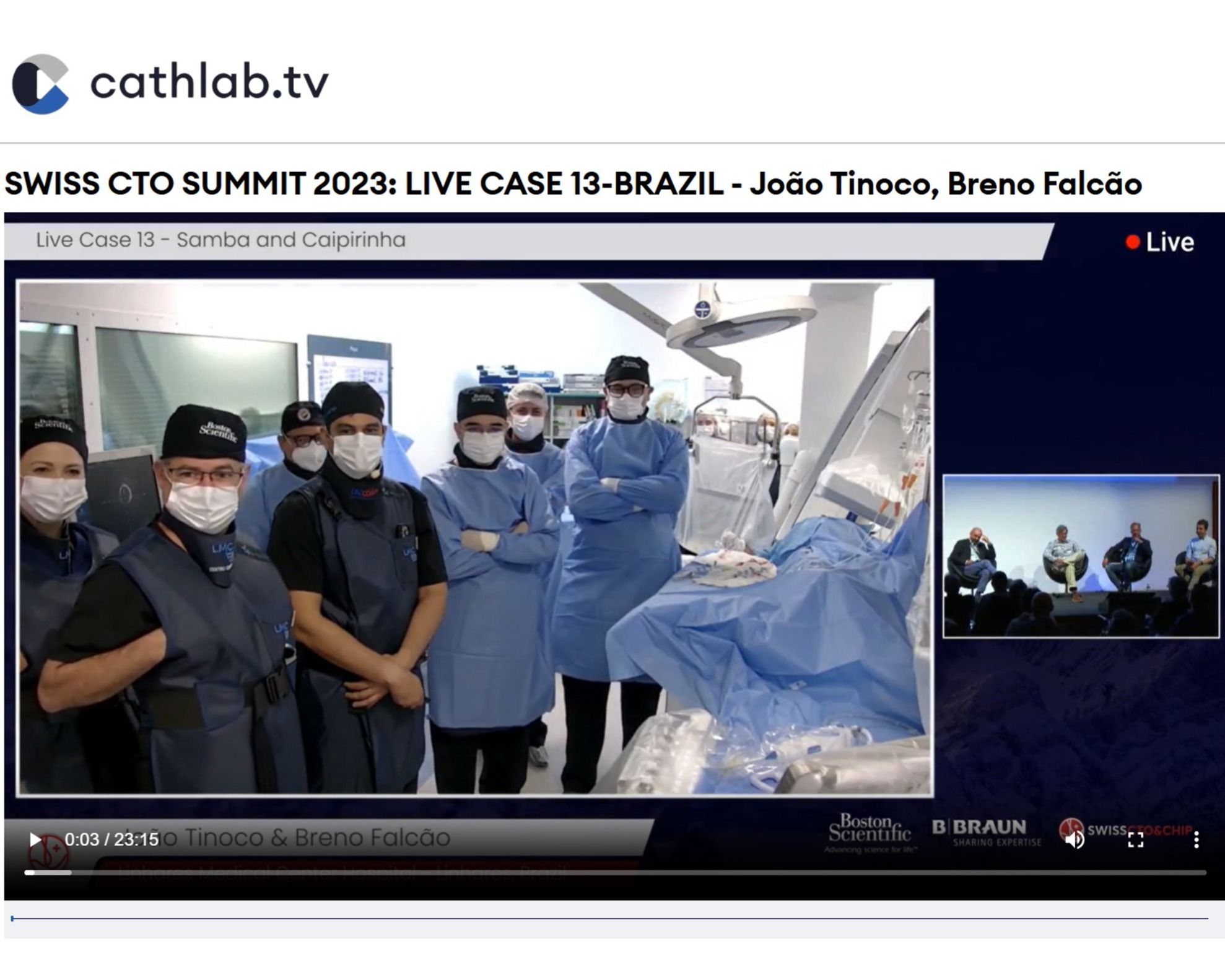 Cathlab.tv ist eine Online-Plattform, die eine umfassende Sammlung von Lehrvideos und Ressourcen zu kardiovaskulären Eingriffen, insbesondere im Zusammenhang mit Katheterisierungsverfahren, bietet. Die Plattform bietet eine Vielzahl von Inhalten, darunter Live-Falldemonstrationen, Expertendiskussionen und Präsentationen von internationalen Konferenzen, die als wertvolle Ressource für medizinische Fachkräfte auf dem Gebiet der interventionellen Kardiologie dienen sollen. Die Plattform wurde vollständig von uns konzipiert und entwickelt. Sie wird auf unseren eigenen Streaming-Servern in unserem Rechenzentrum betrieben. Siehe: https://cathlab.tv/